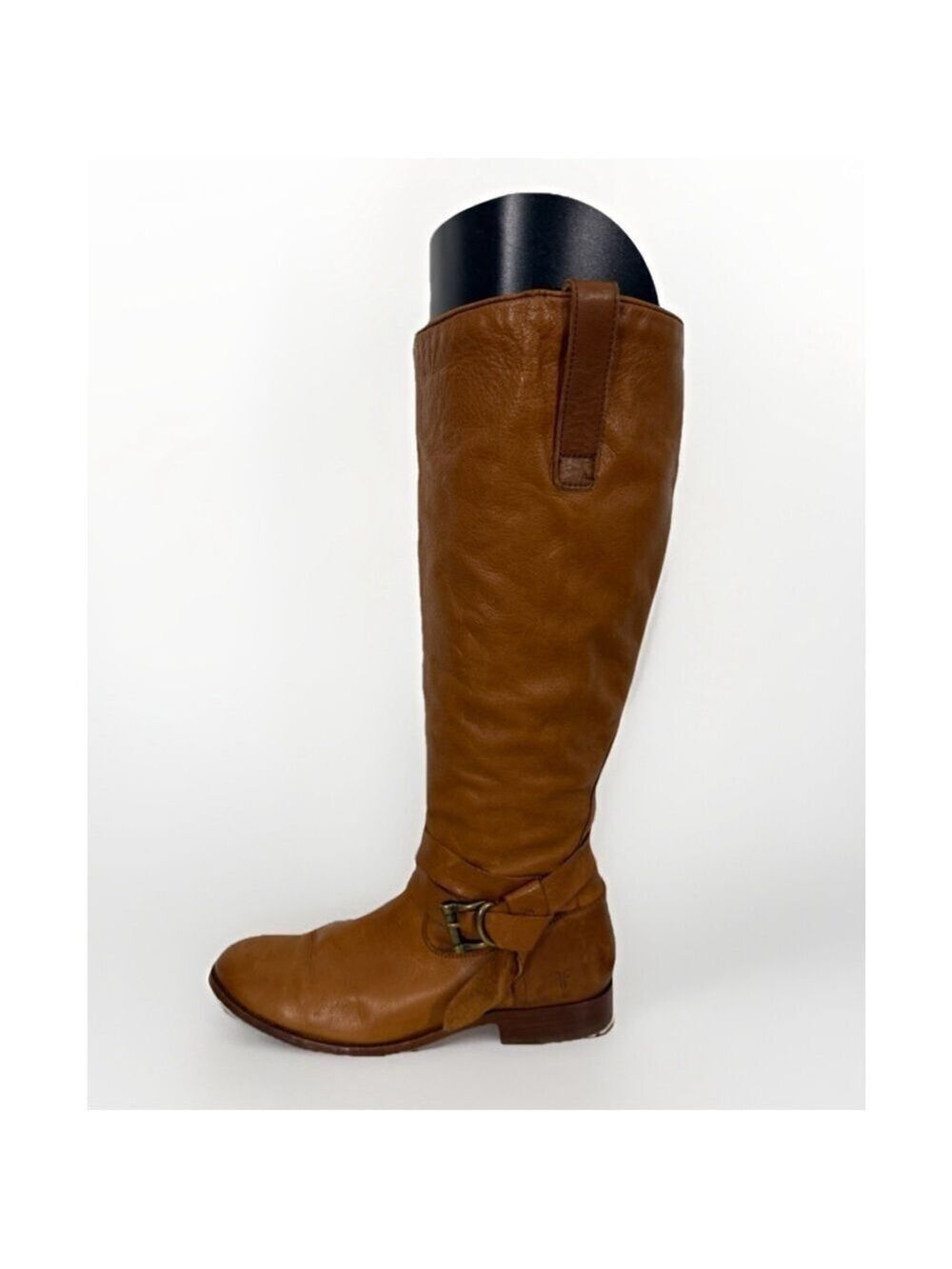 Frye Melissa Knotted Tall Riding Boots Sz 6.5B Leather Camel Brown Retail $400
